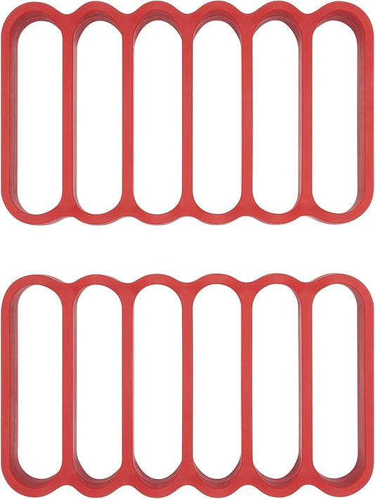 OXO - 11210100 OXO Good Grips Silicone Roasting Racks, 2-Pack,Red,Pack of 2