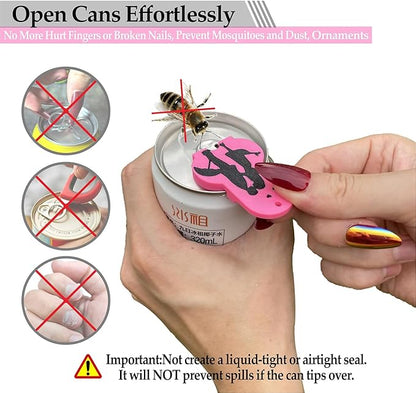 Soda Can Tab Opener Mini Soda Can Cover Easy Tab Opener and Drink Protector Cute Beverage Barricade Soda Protector for Beer,Coke,Aluminum Cans at Party,BBQ, Beach(Kiss)