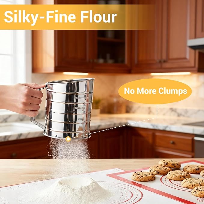 Baking Tool Kit: pastry cutter, flour sifter for baking, Bone-Shaped Biscuit Cutters, Dough Scraper,Baking Mat & Fine Mesh Strainer,Perfect for Making Cookies, Donuts & Pastries in Your Kitchen