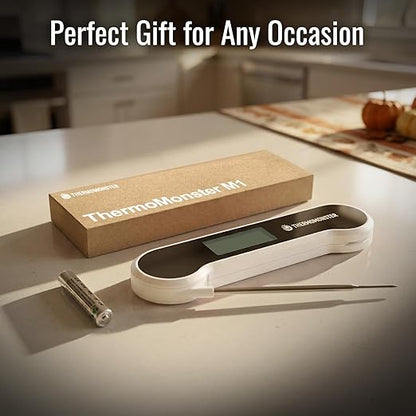 0.5 Sec Instant Read Meat Thermometer Digital with ±0.5℉ Precision, Food Thermometer for Cooking Kitchen Gadgets, Oven Grill Candy BBQ Essentials Accessories, Gifts for Him Dad Men Birthday, White - Image 9