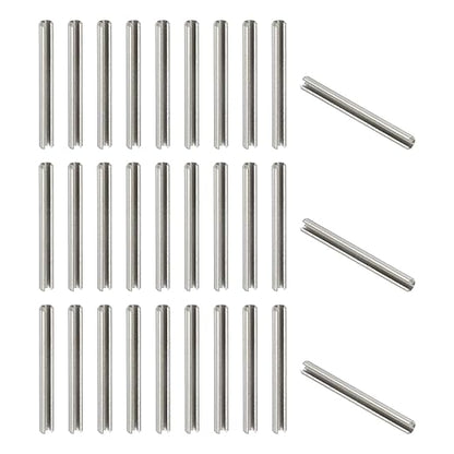 PATIKIL Slotted Spring Pin, 50 Pcs 5/32" x 1-9/16" (4.25mm x 40mm) 304 Stainless Steel Split Roll Pins Spring Dowel for Home Improvement Automotive Machine Repair, Silver