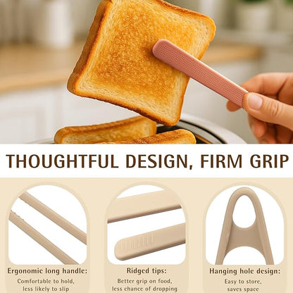 3-Pack Mini Silicone Tongs – 5.5" Small Kitchen Tongs in 3 Colors for Cooking, Serving & Fine Motor Skills - Image 3