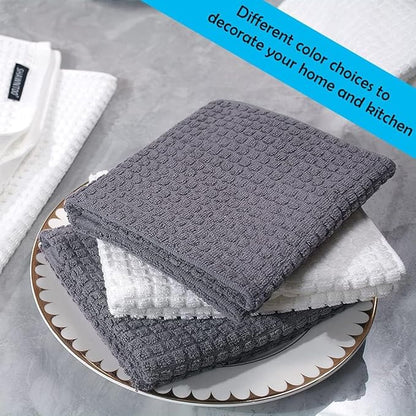 Oven Mitts and Pot Holders Sets 6pcs, Kitchen Oven Glove,High Heat Resistant 550 Degree Extra Long Oven Mitts and Potholders with Non-Slip Silicone Surface for Home Essentials (Grey) (Gray 2) - Image 7