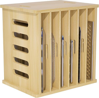 7 Tier Wooden Tray Dividers for Cabinets, Baking Cookie Sheet Organizer, Vertical/Horizontal Cabinet Dividers for Pots, Cutting Board, Pans, Kitchen Organizers and Storage (7 Tier)