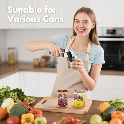 Can Opener Manual, COKORA Can Openers Hand Held with Comfort Anti-Slip Handles, Heavy Duty Stainless Steel Can Opener Smooth Edge and Bottle Openers, Easy Turn Can Openers for Seniors, Kitchen, Gray - Image 5