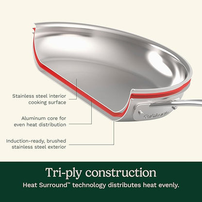 Cuisinart 12-Piece MultiClad Pro Triple Ply Stainless Stainless Steel Pots and Pans Set, Cookware Set Compatible with Induction, Electric, Gas Cooktops, Cool Grip Handles, Oven Safe to 500°F, Silver - Image 4