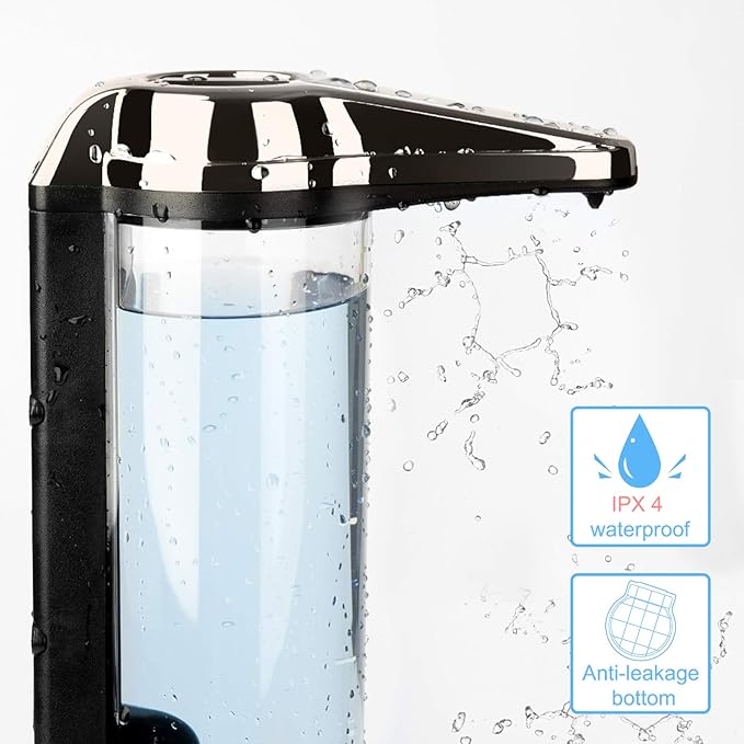 Secura 17oz Automatic Liquid Soap Dispenser, Touchless Battery Operated Hand Soap Dispenser with Adjustable Soap Dispensing Volume Control Dial, Personal Care Dispenser (Dark Gunmetal) - Image 5