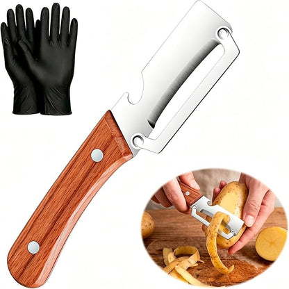 Multifunctional Vegetable Peeler for Kitchen & Bottle Opener,2 in 1 Stainless Steel Paring Knife for Fruit Veggie,Kitchen Gadgets for Sugar Cane Potato Fruit Pineapple Pumpkin Veggie Peeler by Unknown