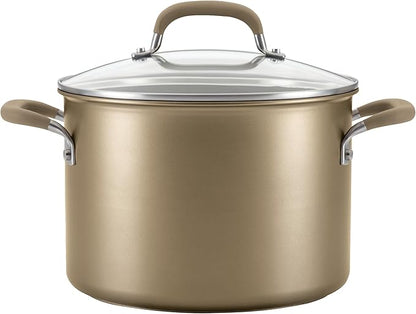 Circulon Premier Professional Hard Anodized Nonstick Cookware Induction Pots and Pans Set, 8 Piece - Bronze - Image 14