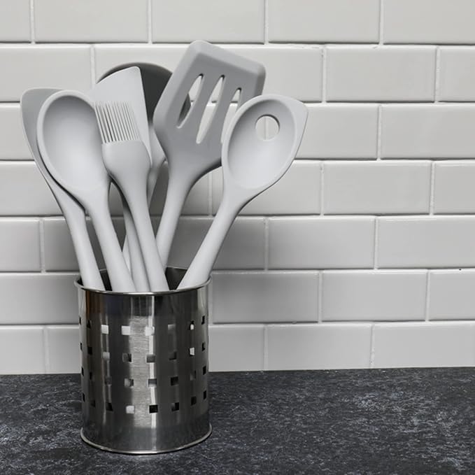 Chef Craft Premium Silicone Cooking Ladle, 11.25 inch, Gray - Image 7