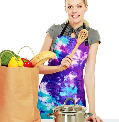 Adjustable Waterproof Apron Bib Apron with 2 Pockets Cooking Kitchen Aprons for Women Men Chef