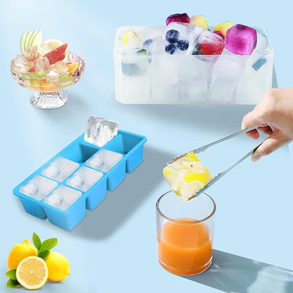 Ice Trays for Freezer with Lid and Bin, JRISBO 6 Pack Silicone Ice Cube Tray Storage Iced Bucket Kits, Stackable & Leak Proof Large Ice Cube Molds for Cocktail, Whiskey, Soup, Baby Food - Image 3