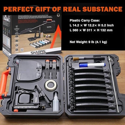 SHARPAL 202H Precision Knife Sharpening System–Adjustable Angle 10–35° Knife Sharpener Kit with 7 Abrasives (Diamond 220/325/600/1000, Whetstone 3000/6000, Leather Strop), Premium Fathers Day Gift - Image 6