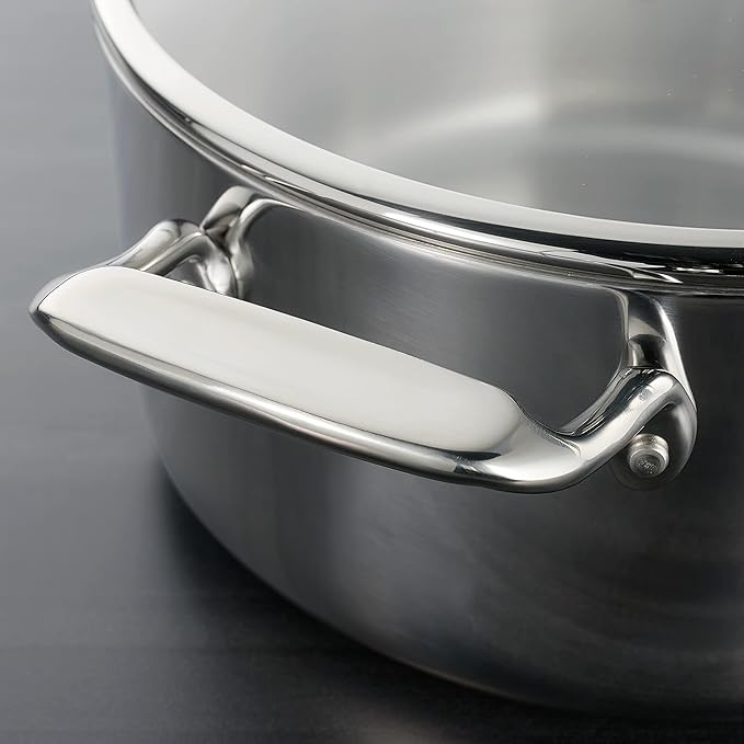 Tramontina Tri-Ply Clad Stainless Steel 6-Quart Braiser Pan with Glass Lid, Induction-Ready, Dishwasher-Safe, NSF-Certified - Image 4