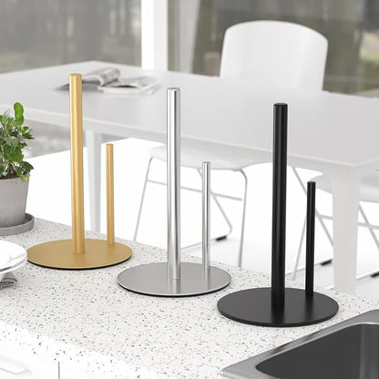 Paper Towel Holder Gold, Premium Stainless Steel Kitchen Roll Dispenser, Countertop Roll Organizer - Image 6