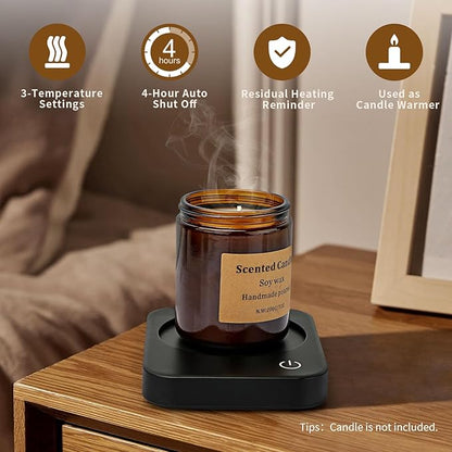 VOBAGA Coffee Mug Warmer for Desk with Auto Shut Off & 3-Temp Settings, Coffee Cup Warmer with Smart Safety Alert Home Office Accessory, Perfect for Coffee, Tea, Milk (Mug for Display) - Image 3