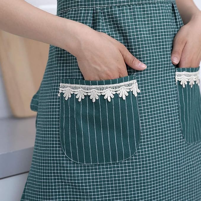 Cute Apron for Women with Pockets, Comfortable Kitchen Apron, Perfect for Cafe Shop, Baking, Gardening, Cooking.