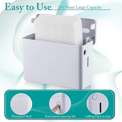 Paper Towel Dispenser Countertop, Multifold Trifold Z-Fold Paper Towel Holder, Hand Towel Dispenser for Kitchen Bathroom Commercial,Single Sheet Dispensing, Non-Slip Base