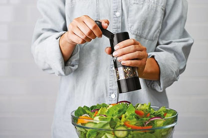 Kuhn Rikon Adjustable Ratchet Grinder with Ceramic Mechanism for Salt, Pepper and Spices, 8.5 x 2.25 inches, Black - Image 2