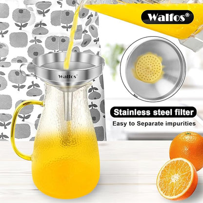 Walfos Extra Large Stainless Steel Funnel with Venting Slot, Kitchen Funnel with 2 Removable Strainer ＆ 1Pc Cleaning Brush, Perfect for Transferring Liquid, Oils, Jam, Dry Ingredients (Jumbo, 7.9") - Image 3