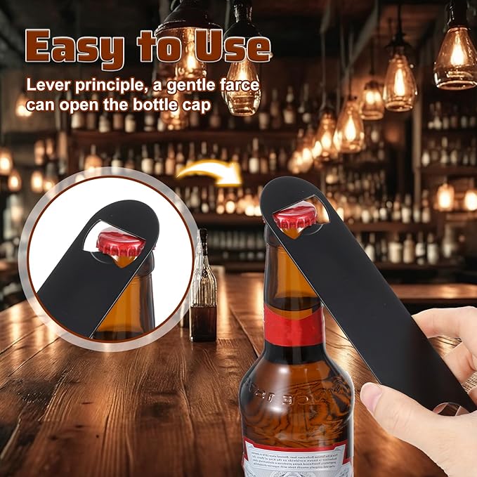 20 Pack Flat Bottle Opener, 7 Inch Stainless Steel Black Speed Opener Bulk for Bar, Kitchen, Restaurant, Party Supplies - Image 4