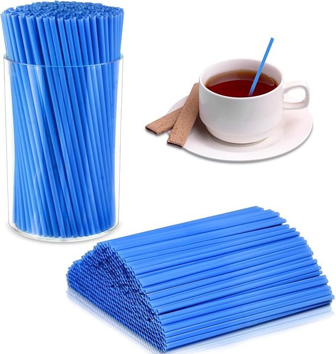 500 Pcs Royal Blue Coffee Stir Sticks Set Acrylic Coffee Stirrers Holder Dark Blue Coffee Stirrers Plastic Stir Straws for Coffee Milk Cocktail Drinks Home Kitchen Christmas Party Supplies by DLUGOPIS