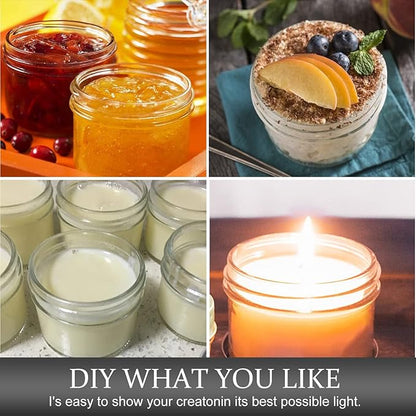 QAPPDA 4oz Glass Jars With Lids,Small Mason Jars Wide Mouth,Mini Canning Jars With Gold Lids For Honey,Jam,Jelly,Wedding Favor,Shower Favors,Spice Jars For Kitchen Storage & Home,Set of 40 - Image 7