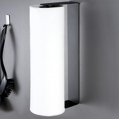 ZUNTO Black Paper Towel Holder Under Cabinet, Stainless Steel Kitchen Towel Holder Stick on Wall Vertical or Horizontal, Frees up Counter Space - Image 7