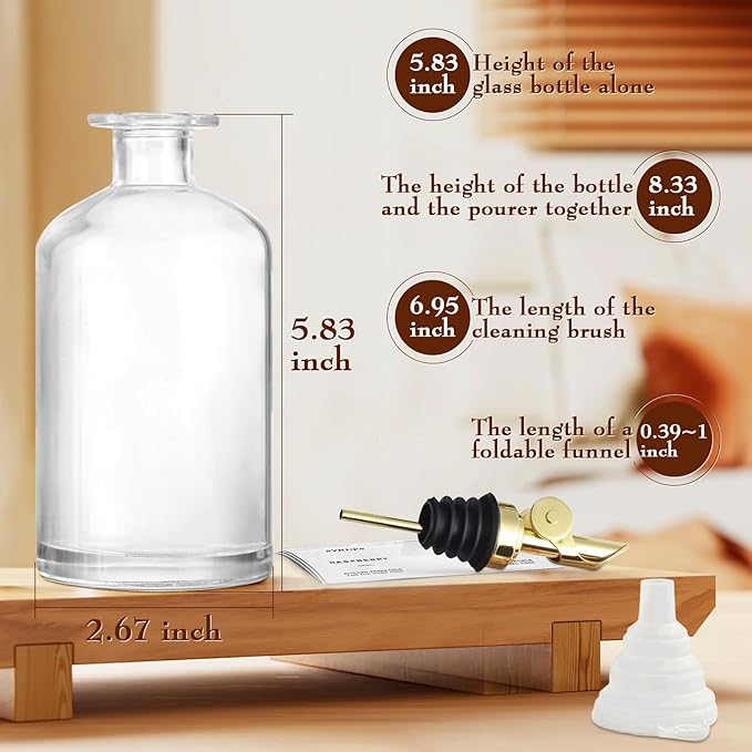 350 ML Premium Olive Oil Dispenser Bottles for Kitchen with Pourer, Elegant Olive Oil Bottle, Sprayer for Cooking, Vinegar Dispenser Bottle Set of 2,Home Oil Container As Gift (M) - Image 5