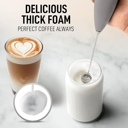 Zulay Kitchen Whisk Milk Frother with 4 Duracell Batteries - Powerful Handheld Foam Maker for Coffee, Lattes, Matcha, Hot Chocolate & Cappuccinos - Whip Creamy Froth in Seconds - Image 2