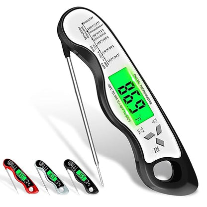 Meat Thermometer Digital，IP67 Waterproof Cooking Thermometer with Backlight, Calibration & Hold Function，Food Thermometer for Cooking,Outdoor Grilling by Unknown