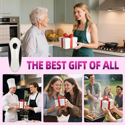 Rechargeable Electric Can Opener, Portable Gadgets Side Automatic Opener Can Food Safety,Smooth Edged for Seniors with Arthritis for All CanSizes (Black &White)