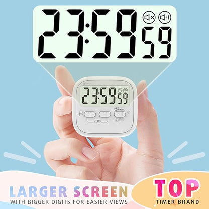 AyayaBoss 2-Pack Magnetic Kitchen Timers for Cooking, Digital Stop Watch Countdown Timer for Kids, Teachers, Classroom, Office, Exercise - Battery Included - Image 5