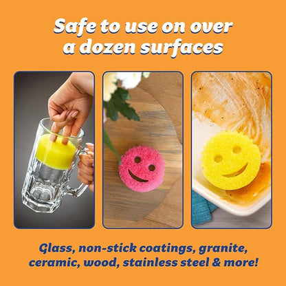 Scrub Daddy 4 Scrub Daddy Sponges & 4 Scrub Mommy Kitchen Sponges - Scratch-Free for Dishes & Multipurpose Cleaning - BPA Free & Made with Polymer Foam - Stain & Odor Resistant (16 Pack) - Image 7