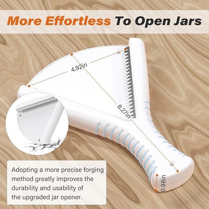 Jar Opener for Weak Hands, Dual Usage | Easy Grip Jar Opener & Under Cabinet Lid Opener, Super Durable Bottle Opener Effortless to Open Any Size Lid, Advanced Jar Lid Opener for Seniors with Arthritis - Image 4