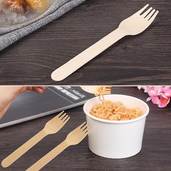 Perfect Stix Disposable Wooden Forks, 6" pack of 1000 - Image 2
