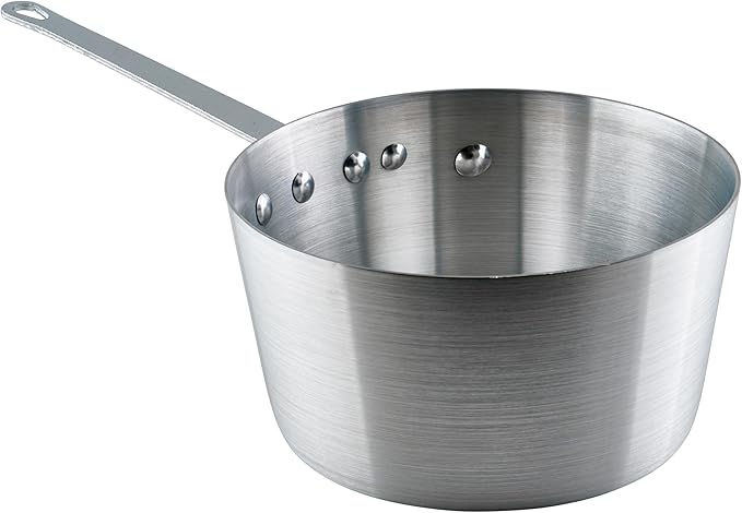 Winco Heavy-Duty Aluminum Tapered Sauce Pan, 3mm, 4.25 Quart by Winco