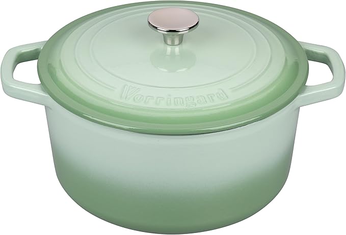 VORRINGARD Enameled Cast Iron Dutch Oven Pot with Lid, for Bread Baking, Round Bread Oven- include Sourdough Bread Baking Supplies Set, 4.5QT, Green - Image 4