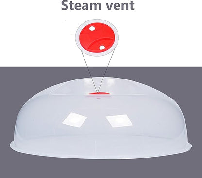 Large Microwave Cover for Food Easy Grip Microwave Splatter Cover Guard Lid with Steam Vent and BPA Free & 11.5 Inch, Dishwasher Safe - Image 3
