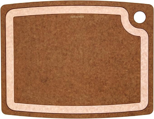 Epicurean Gourmet Series Cutting Board with Juice Groove, 14.5-Inch by 11.25-Inch, Nutmeg/Natural by Epicurean