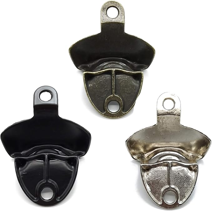 RONYOUNG 12PCS Wall Mounted Bottle Opener Vintage Beer Bottle Opener Suitable for Bars KTV Hotels Homes (Black+Silver+Green Bronze) - Image 3