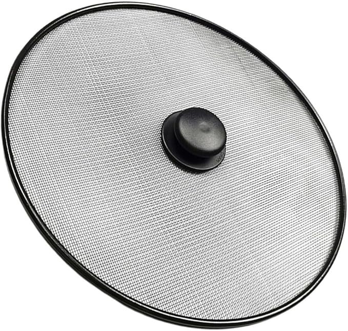 Amosfun 11.4 Inch Oil Splash Guard Splatter Screen for Frying Pan and Pot Mesh Cover Grease Splatter Shield Cooking Kitchen Accessory