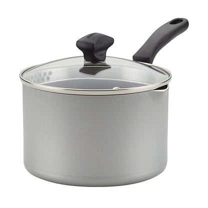Farberware Cookstart DiamondMax Nonstick Straining Saucepan, Dishwasher Safe, 3 Quart, Silver by Farberware