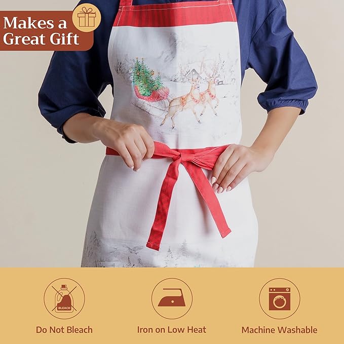 Maison d' Hermine 100% Cotton Apron for women with Pocket Kitchen Chef Apron for Men Cooking Mothers Day Gifts - Image 5