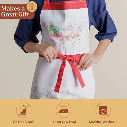 Maison d' Hermine 100% Cotton Apron for women with Pocket Kitchen Chef Apron for Men Cooking Mothers Day Gifts - Image 5