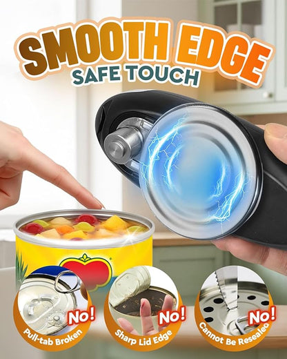 Zoomsnail Electric Can Opener, Automatic Rechargeable Can Openers with One-Touch Smooth Edge & Magnetic Lid - Hands-Free Easy-Grip Opener for Seniors with Arthritis and Most Cans - Image 4