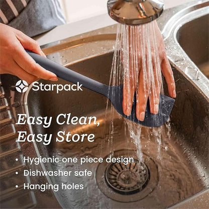 Starpack 'Scrape & Stir' Silicone Spatula (8 Inch) - Heat Resistant Spatula Set 600°F - Food Grade Kitchen Spatulas - Nonstick Baking and Cooking Spatula - LFGB Grade Rubber Spatula Set