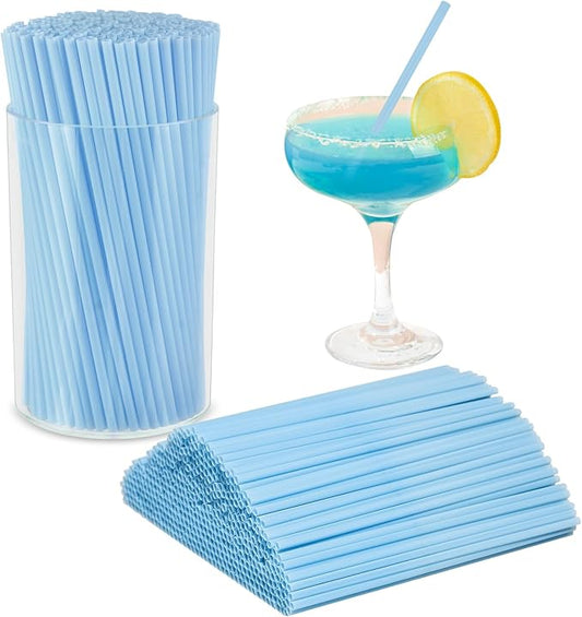 500 Pcs Light Blue Coffee Stir Sticks Set 5x0.12 inch Cocktail Straws Acrylic Stir Stick Holder Baby Blue Straws Disposable Drink Stirrers for Coffee Bar Tea Party Supplies Home by DLUGOPIS