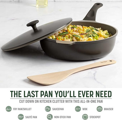 Goodful All-in-One Pan, Multilayer Nonstick, High-Performance Cast Construction, Multipurpose Design Replaces Multiple Pots and Pans, Dishwasher Safe Cookware, 11-Inch, 4.4-Quart Capacity, Graphite