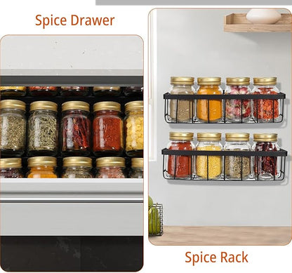 CycleMore 30 Pack 4oz Glass Mason Spice Jars, Round Spice Containers with Gold Metal Caps and Pour/Sift Shaker Lids-80pcs Labels,1pcs Silicone Collapsible Funnel,1Brush and Pen Included - Image 8